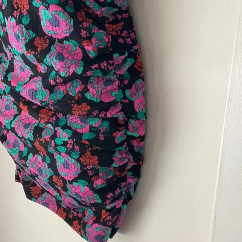 ZARA Floral Puff Sleeve Mini Dress size S - Picture 8 of 10